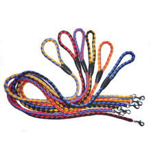 Doble colores stout nylon trenzado perro correas (hn-cl632)